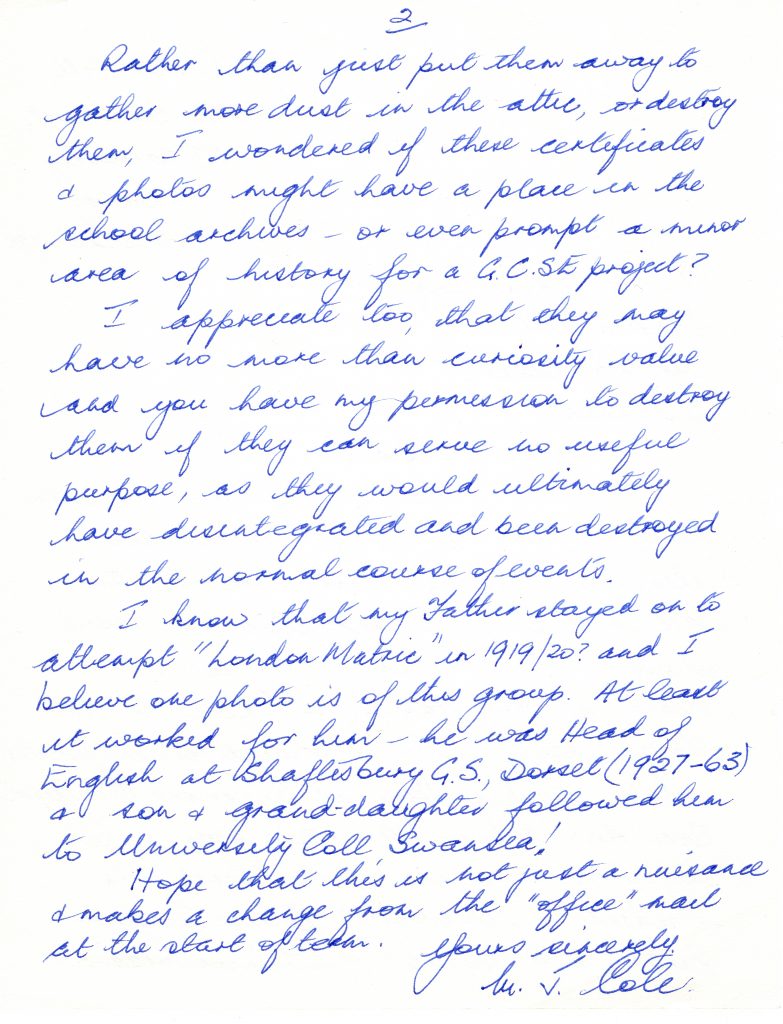 Page 2 of letter